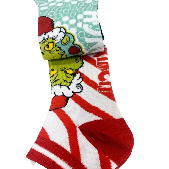 Dr. Seuss The Grinch Christmas Socks Unisex Festive Ankle Socks 3 Pack NEW - Picture 3 of 7
